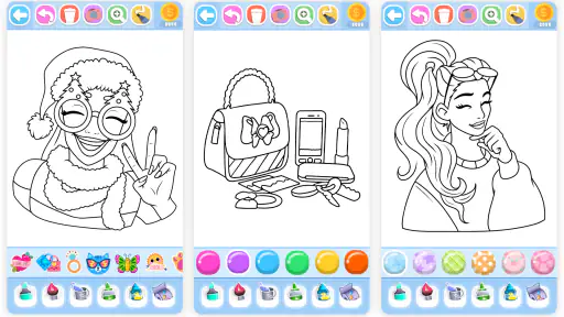 Glitter Beauty Coloring Pages 6