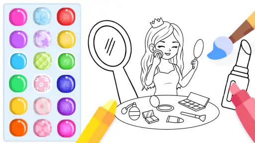 Glitter Beauty Coloring Pages 7