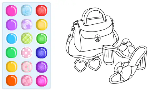 Glitter Beauty Coloring Pages 8