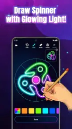 Glow Spinner: Finger Draw Art 1