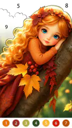 Golden Autumn: Color by Number 1