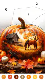 Golden Autumn: Color by Number 3