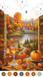 Golden Autumn: Color by Number 8