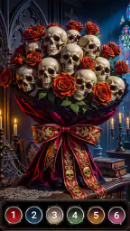 Gothic Symbols Color by Number 7