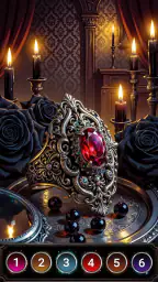 Gothic Symbols Color by Number 8