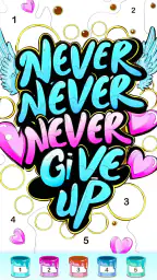 Graffiti Quote Color by number 3