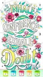 Graffiti Quote Color by number 7