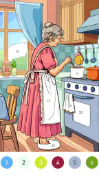 Granny Color By Number Game 5