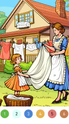 Granny Color By Number Game 6