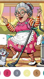Granny Color By Number Game 8