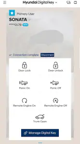 Hyundai Digital Key screenshot