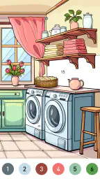 Interior Color by Number Book 4