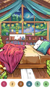 Interior Color by Number Book screenshot