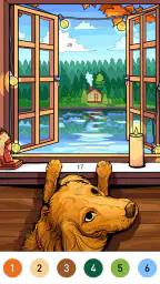 Interior Color by Number Book 6