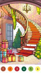 Interior Color by Number Book 7