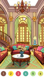Interior Color by Number Book 8