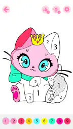 Kids Coloring Book by Numbers 1
