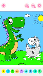 Kids Coloring Book by Numbers 4
