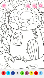 Kids Coloring Book by Numbers 5