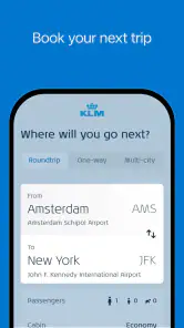 KLM - Book a flight screenshot