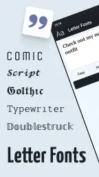 Letter Fonts - Stylish Text 1