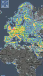 Light pollution map 1