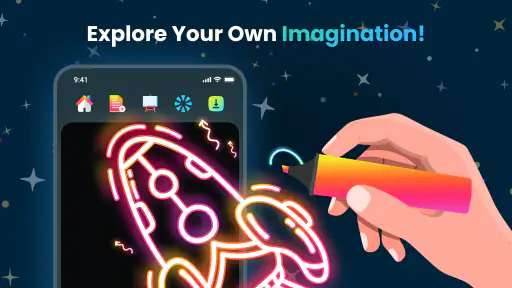 Magic Doodle: Glow Art Drawing 6