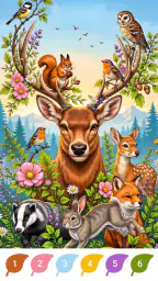 Magical Forest Color by Number 1