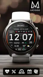 MD332 Digital watch face 4