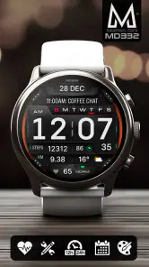MD332 Digital watch face screenshot