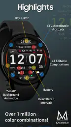 MD332 Digital watch face 7