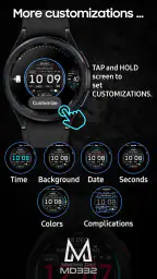 MD332 Digital watch face 8