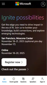Microsoft Ignite screenshot