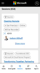 Microsoft Ignite screenshot