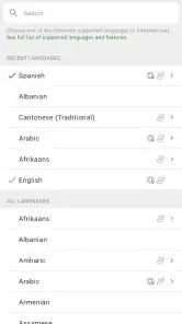 Microsoft Translator screenshot