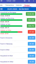 MoBill Budget and Reminder 5