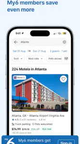 My6 - Book & Save on Motel6 screenshot