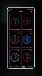 Neon Clock Wallpaper 1