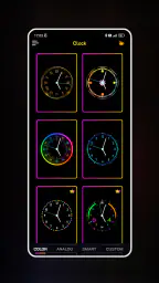 Neon Clock Wallpaper 4