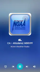 NOAA Weather radio screenshot