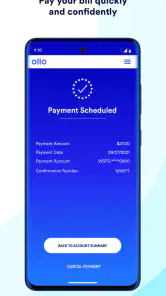 Ollo Credit Card Mobile App screenshot