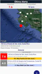 OVSICORI-UNA Alerta Terremotos 1