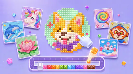 Pixel Gem Loop: Gem Coloring 6