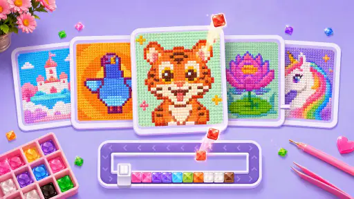 Pixel Gem Loop: Gem Coloring 7