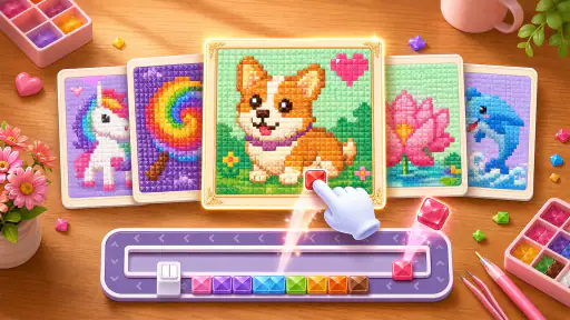 Pixel Gem Loop: Gem Coloring 8