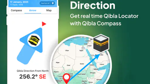 Qibla Compass: Qibla Direction 1