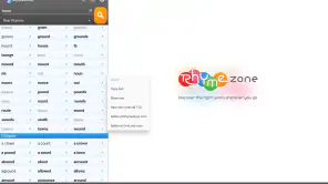 RhymeZone Rhyming Dictionary screenshot