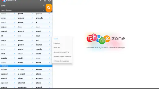 RhymeZone Rhyming Dictionary 7