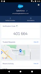 Salesforce Authenticator screenshot