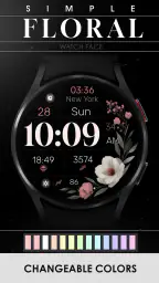 Simple Floral Watch Face 4